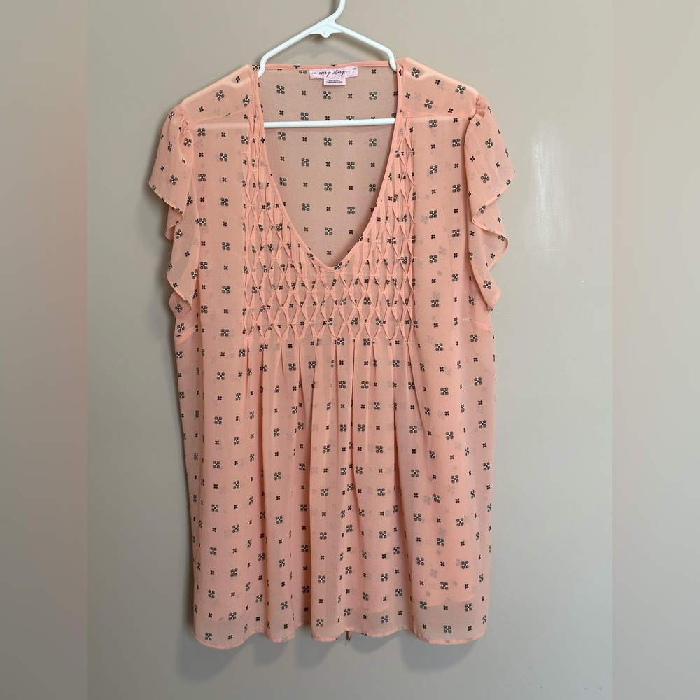 116 In Every Story Flutter Sleeve Blouse
